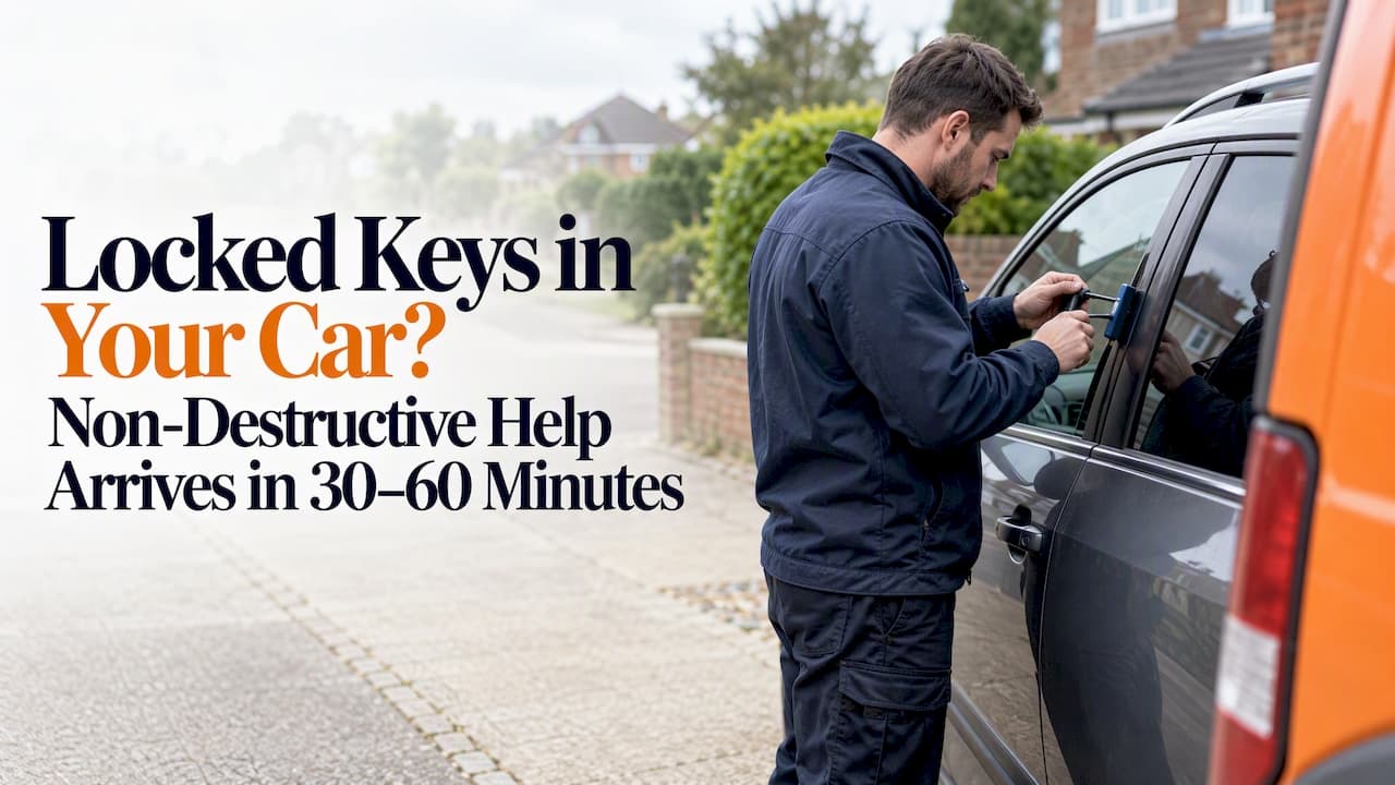 Locked Keys in Your Car? Non-Destructive Help Arrives in 30–60 Minutes