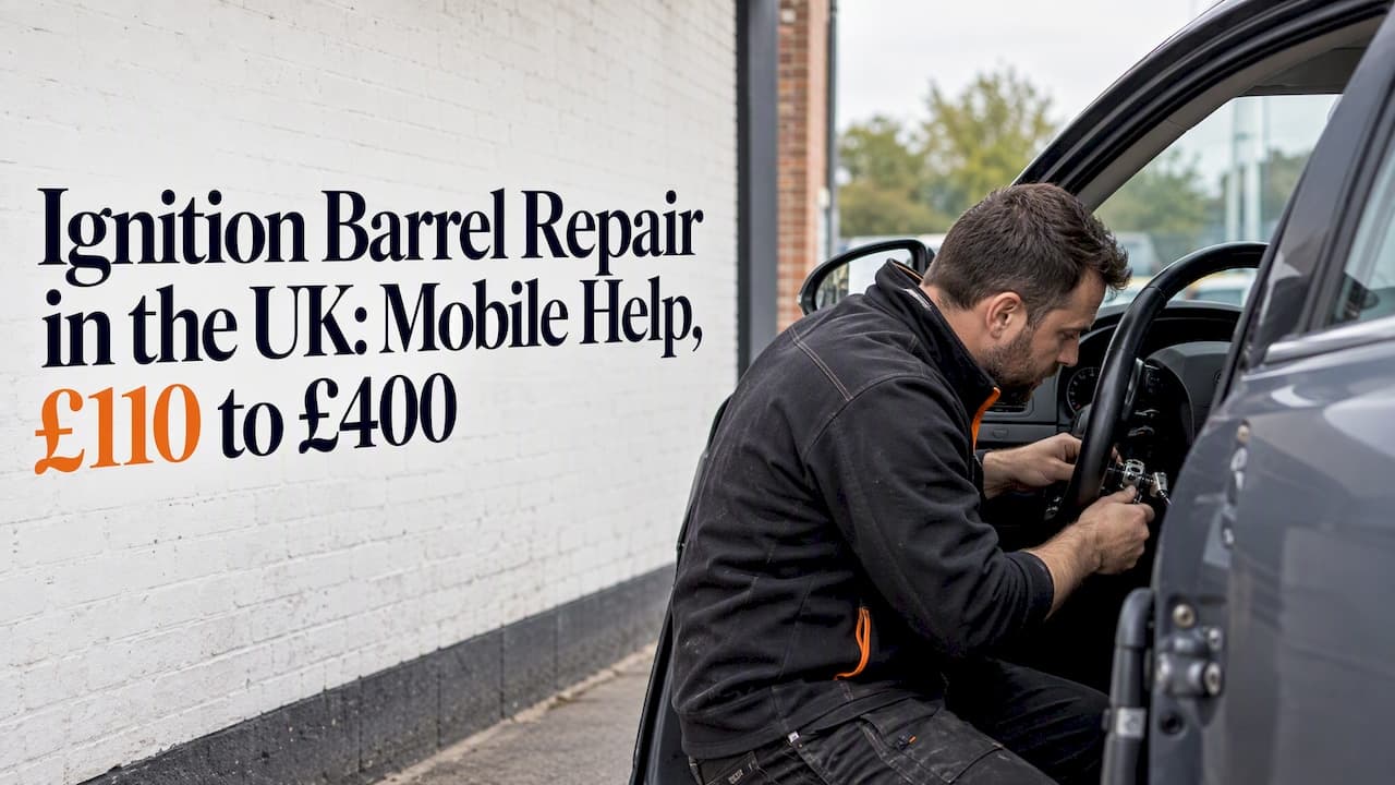 Ignition Barrel Repair in the UK: Mobile Help, £110 to £400