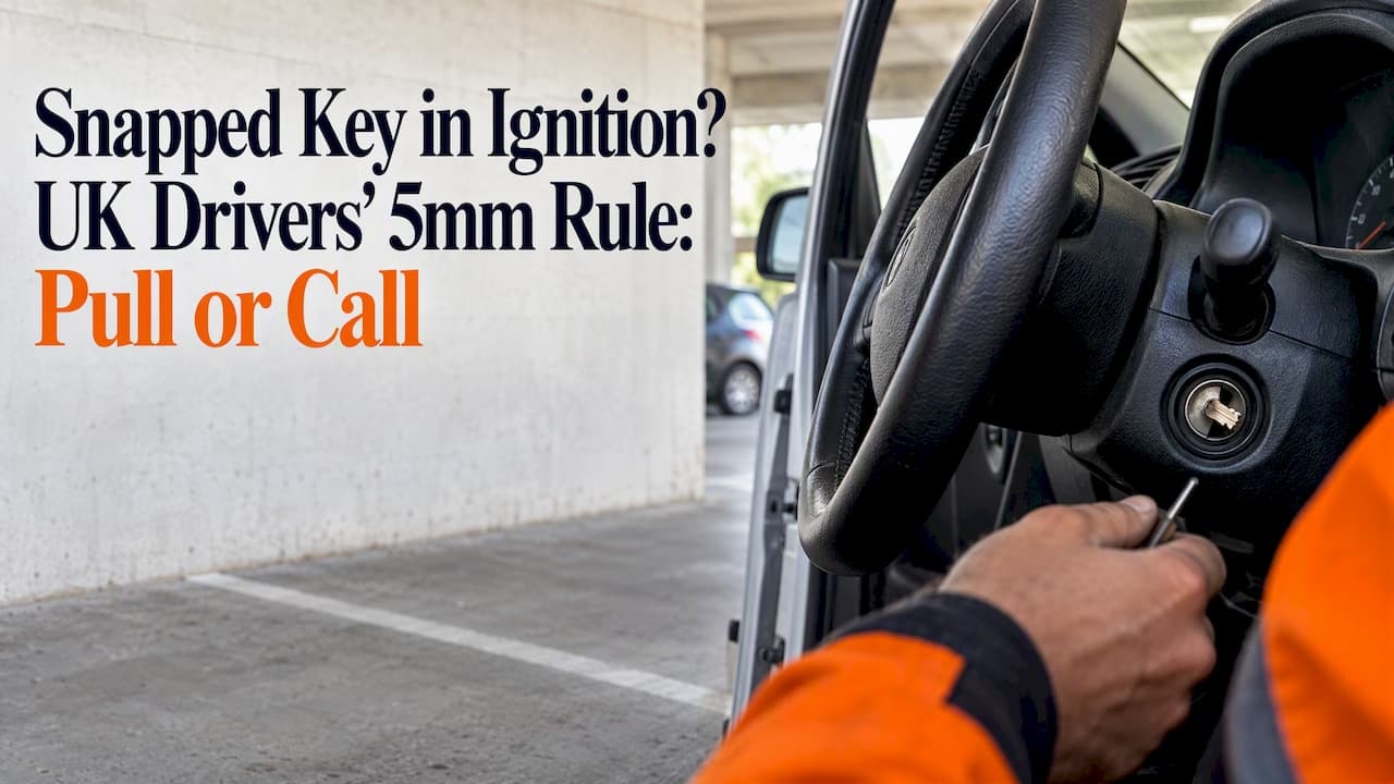 Snapped Key in Ignition? UK Drivers’ 5mm Rule: Pull or Call