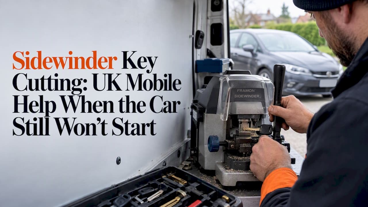 Sidewinder Key Cutting: UK Mobile Help When the Car Still Won’t Start