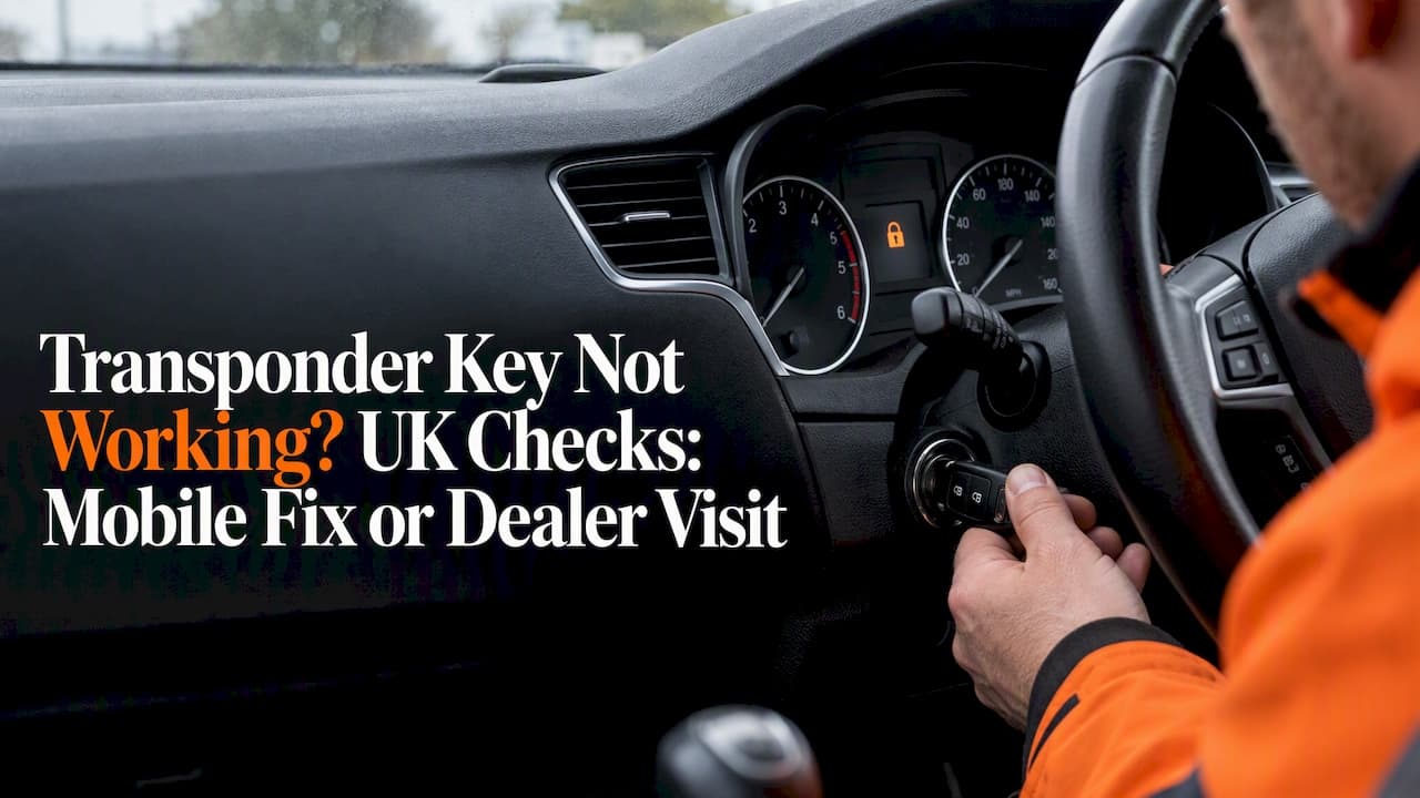 Transponder Key Not Working? UK Checks: Mobile Fix or Dealer Visit