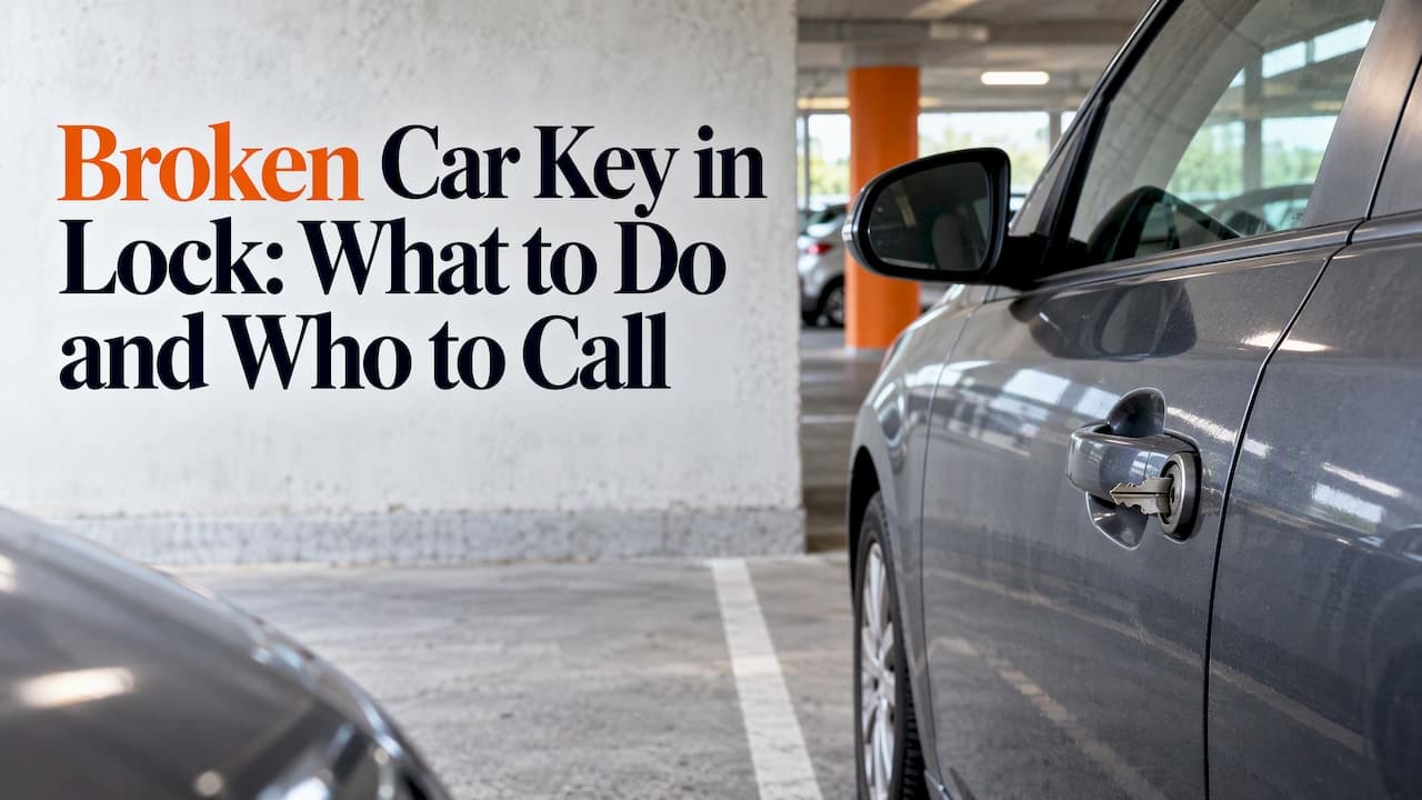 Broken Car Key in Lock: What to Do and Who to Call